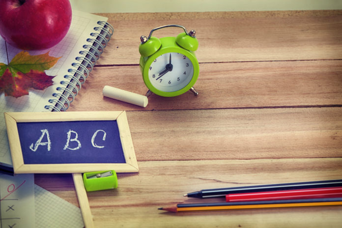 Back to School Background with Office Tools