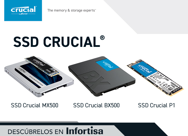 Velocidades de vértigo con los SSD de Crucial en Infortisa