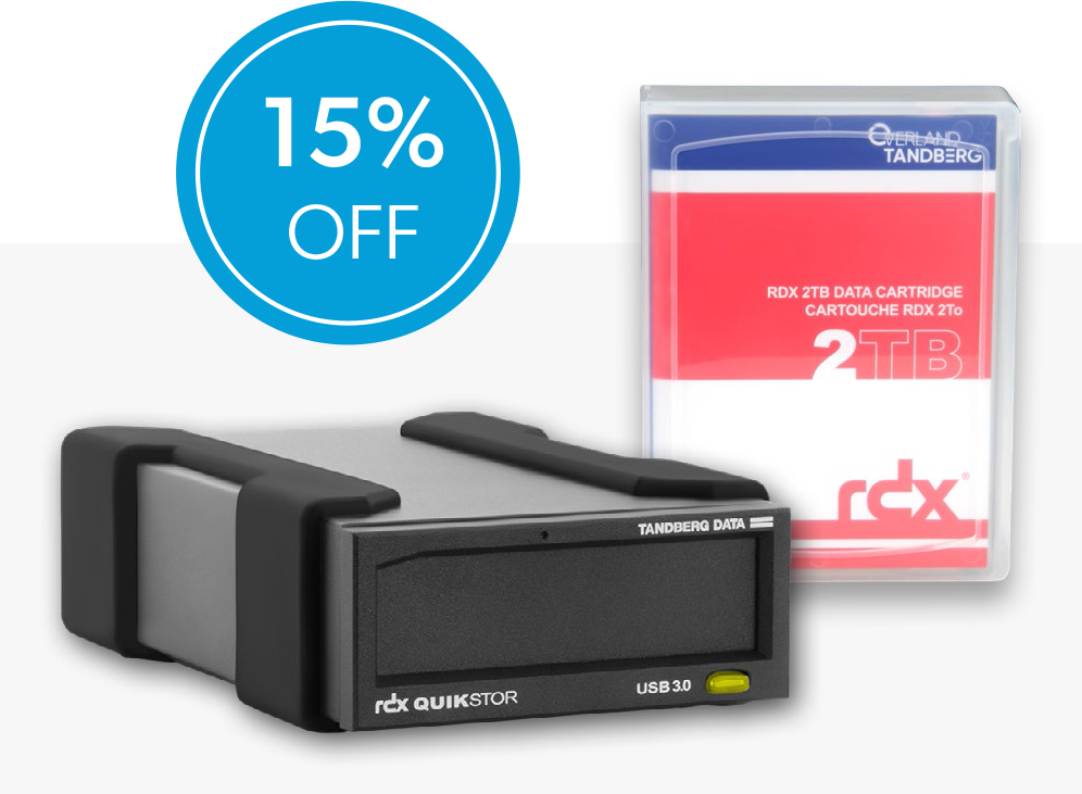 ¡Pruebe el sistema de backup RDX®! Dispositivo USB+2TB por sólo 266.-€