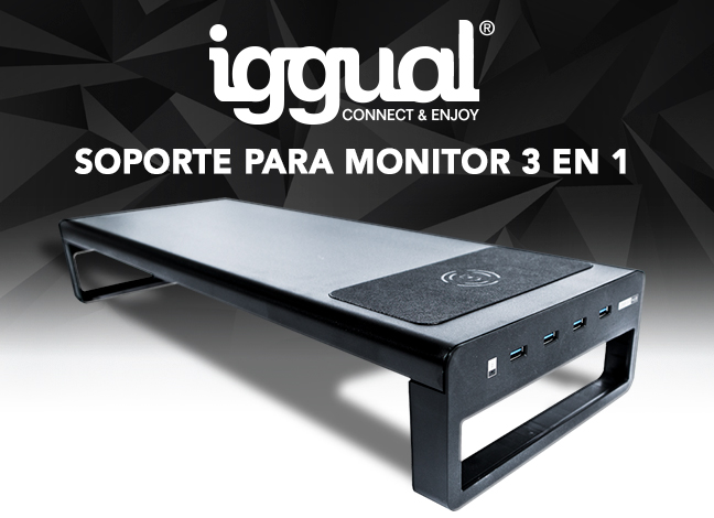 iggual se apunta un tanto con su soporte para monitor 3 en 1
