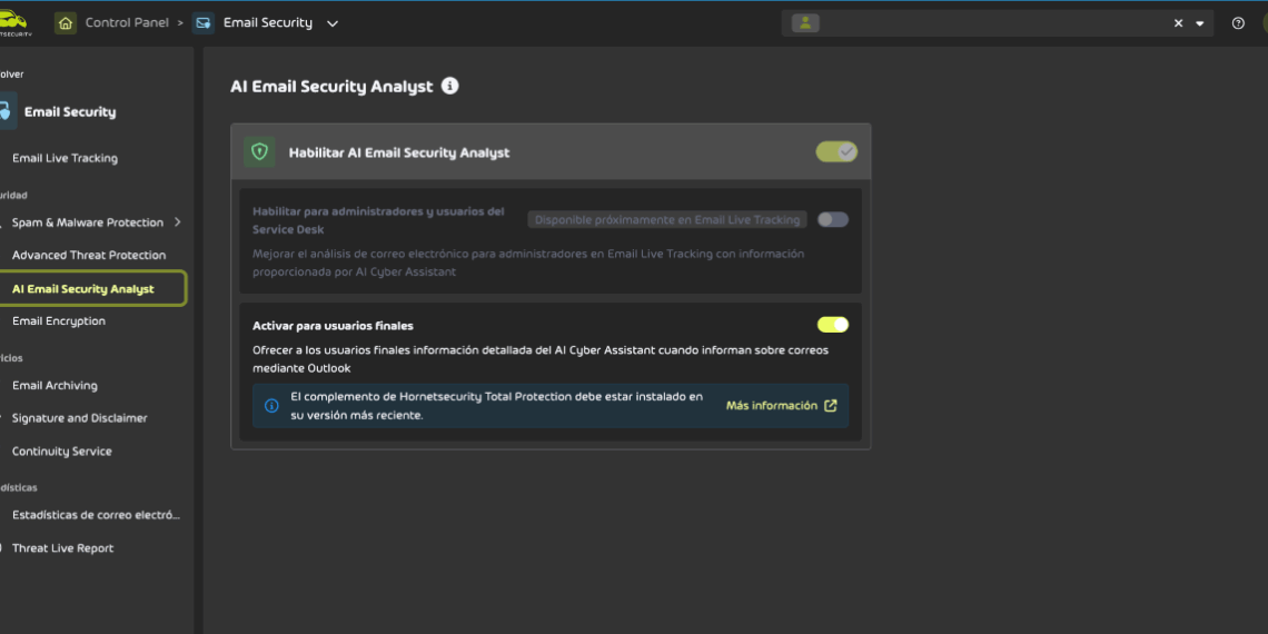 AI Cyber Assistant - Newsbook - Hornetsecurity - Tai Editorial España